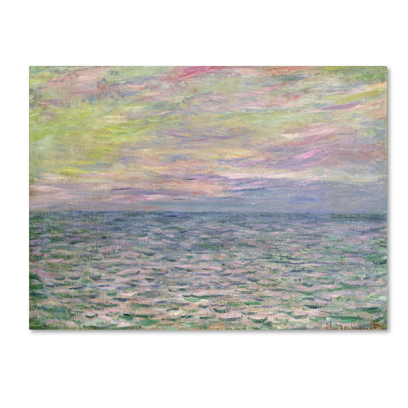 Trademark Fine Art 'Coucher de Soleil a Pourville' 18" x 24" Canvas Art
