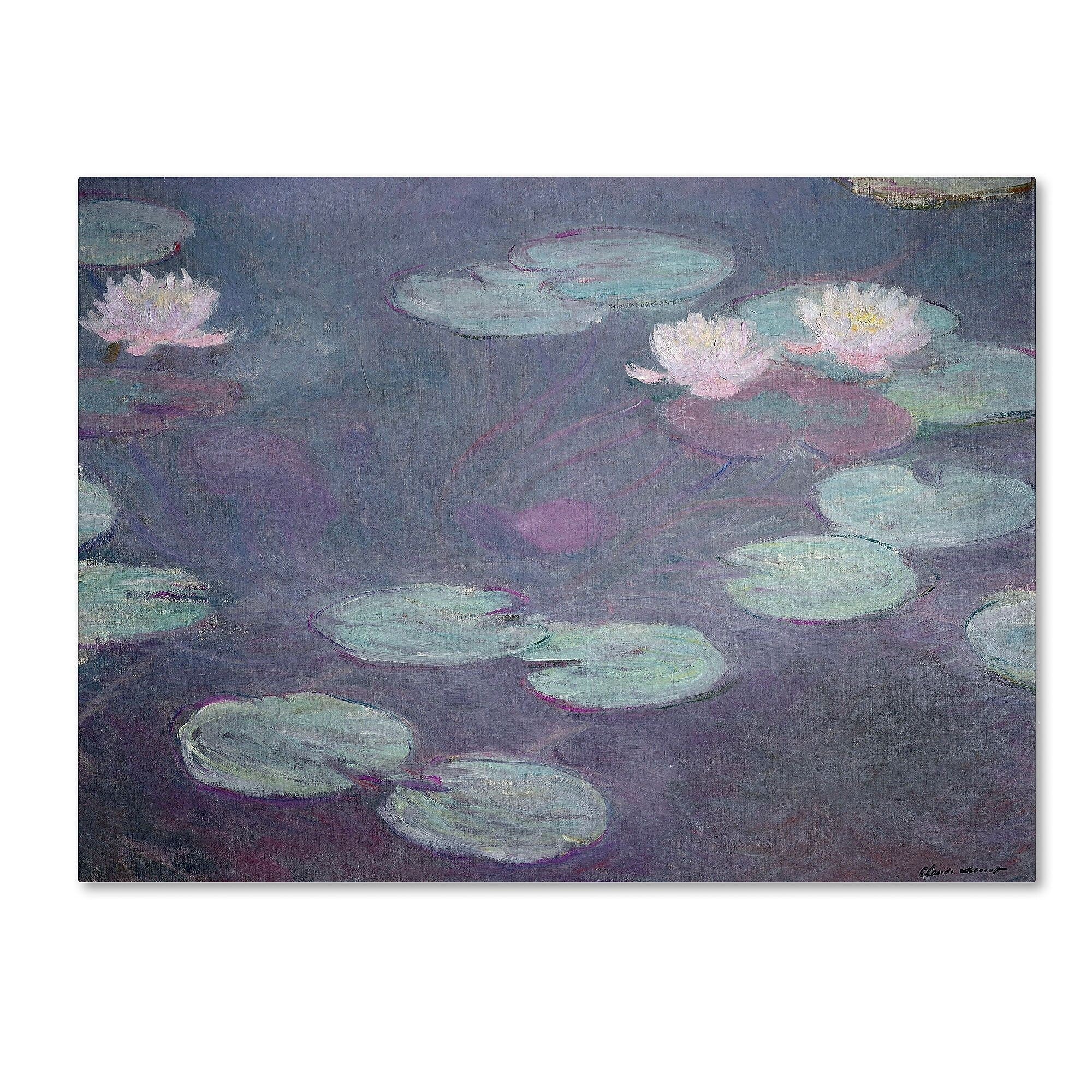 Trademark Fine Art 'Pink Lilies 1897-1899' 35" x 47" Canvas Art
