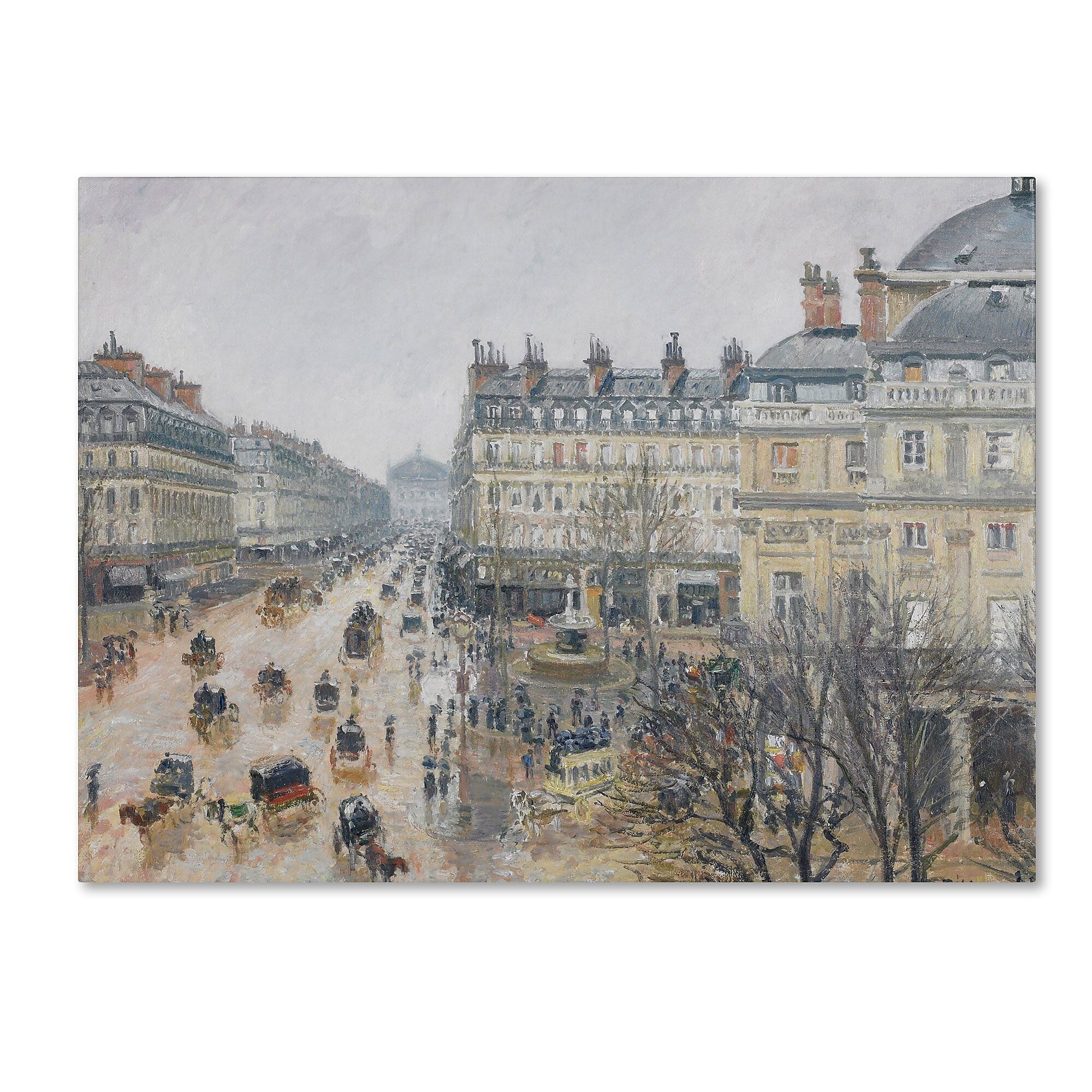 Trademark Fine Art 'Place du Theatre Francais 1898' 14" x 19" Canvas Art