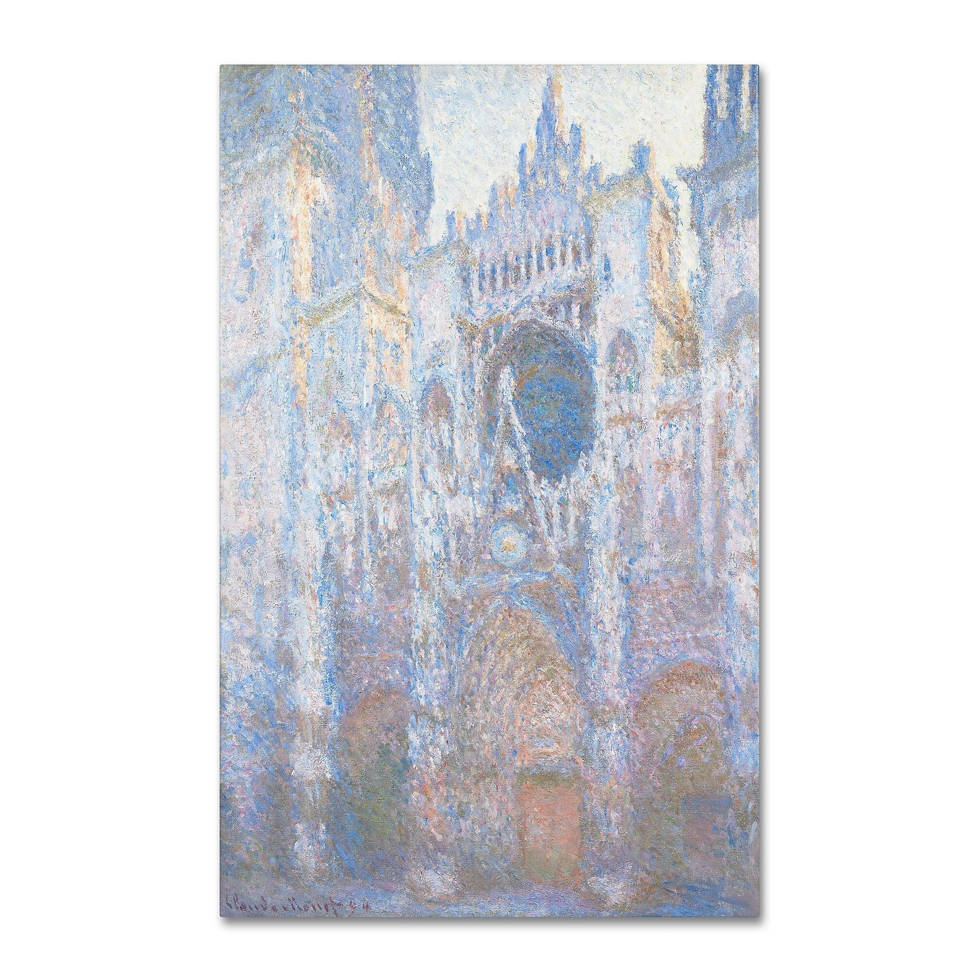 Trademark Fine Art 'Rouen Cathedral West Facade 1894' 16" x 24" Canvas Art