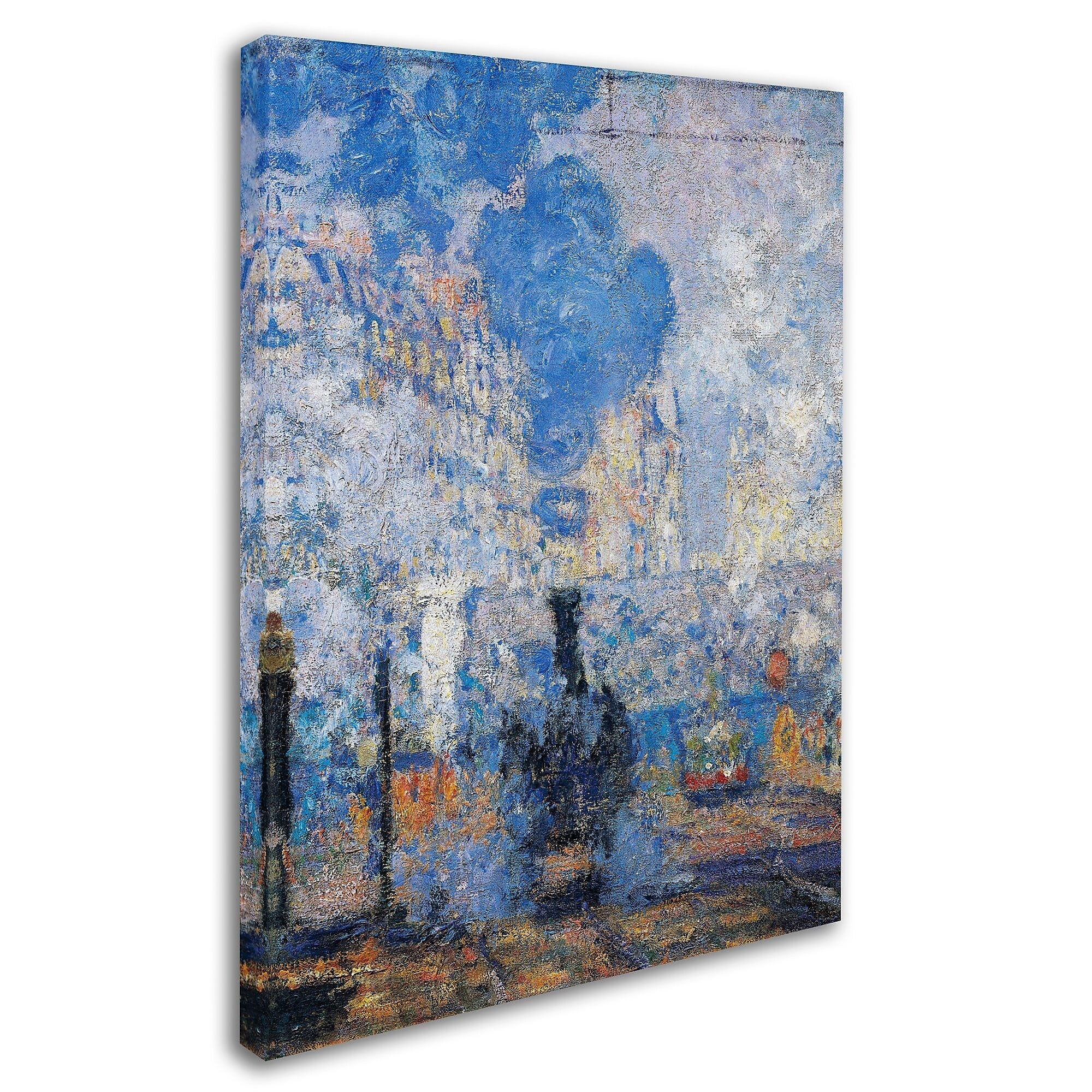 Trademark Fine Art 'Saint Lazare Station' 24" x 32" Canvas Art