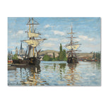 Trademark Fine Art 'Ships Riding On the Seine' 35" x 47" Canvas Art