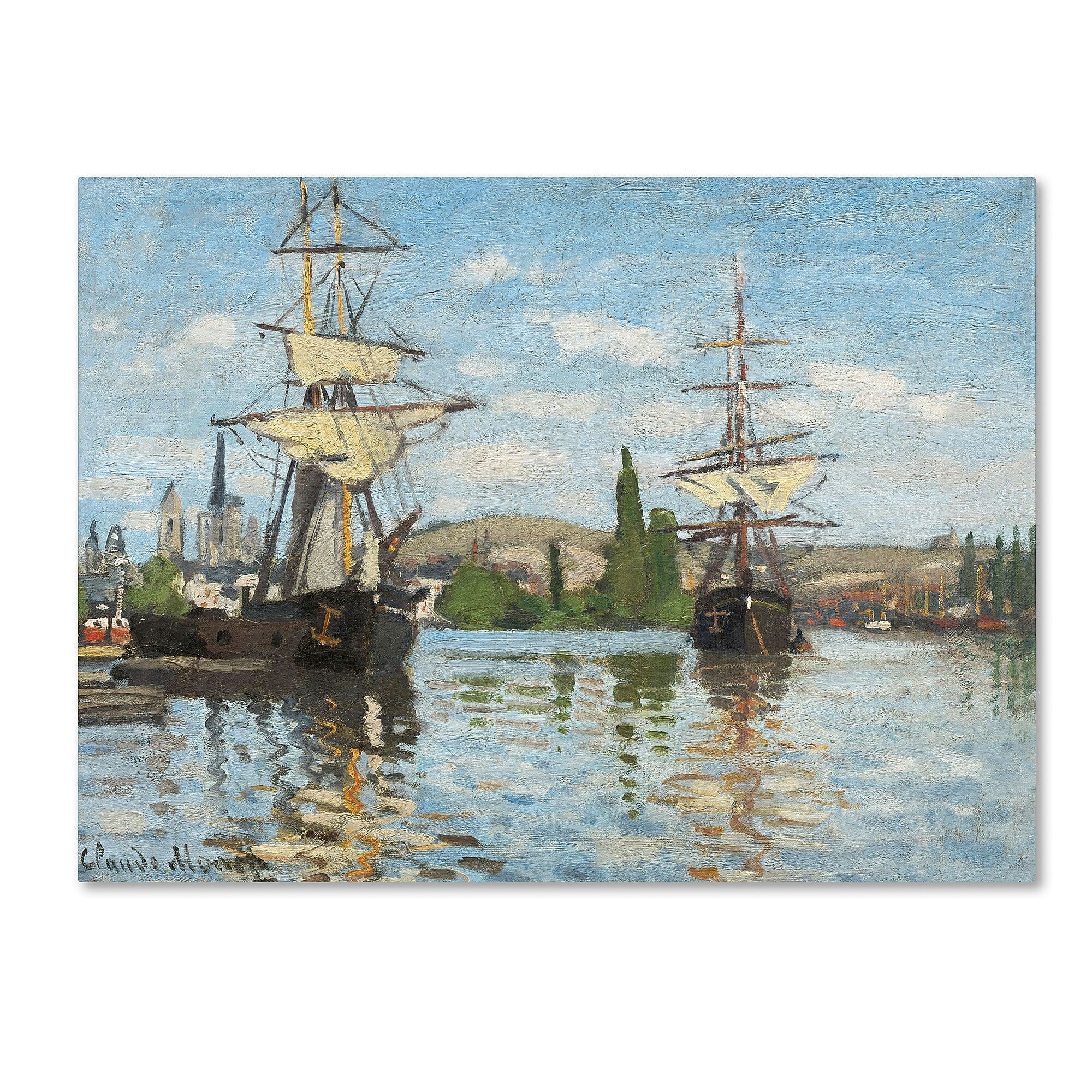 Trademark Fine Art 'Ships Riding On the Seine' 35" x 47" Canvas Art