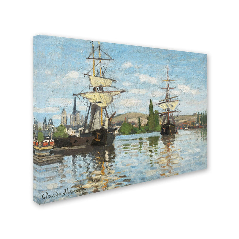Trademark Fine Art 'Ships Riding On the Seine' 14" x 19" Canvas Art
