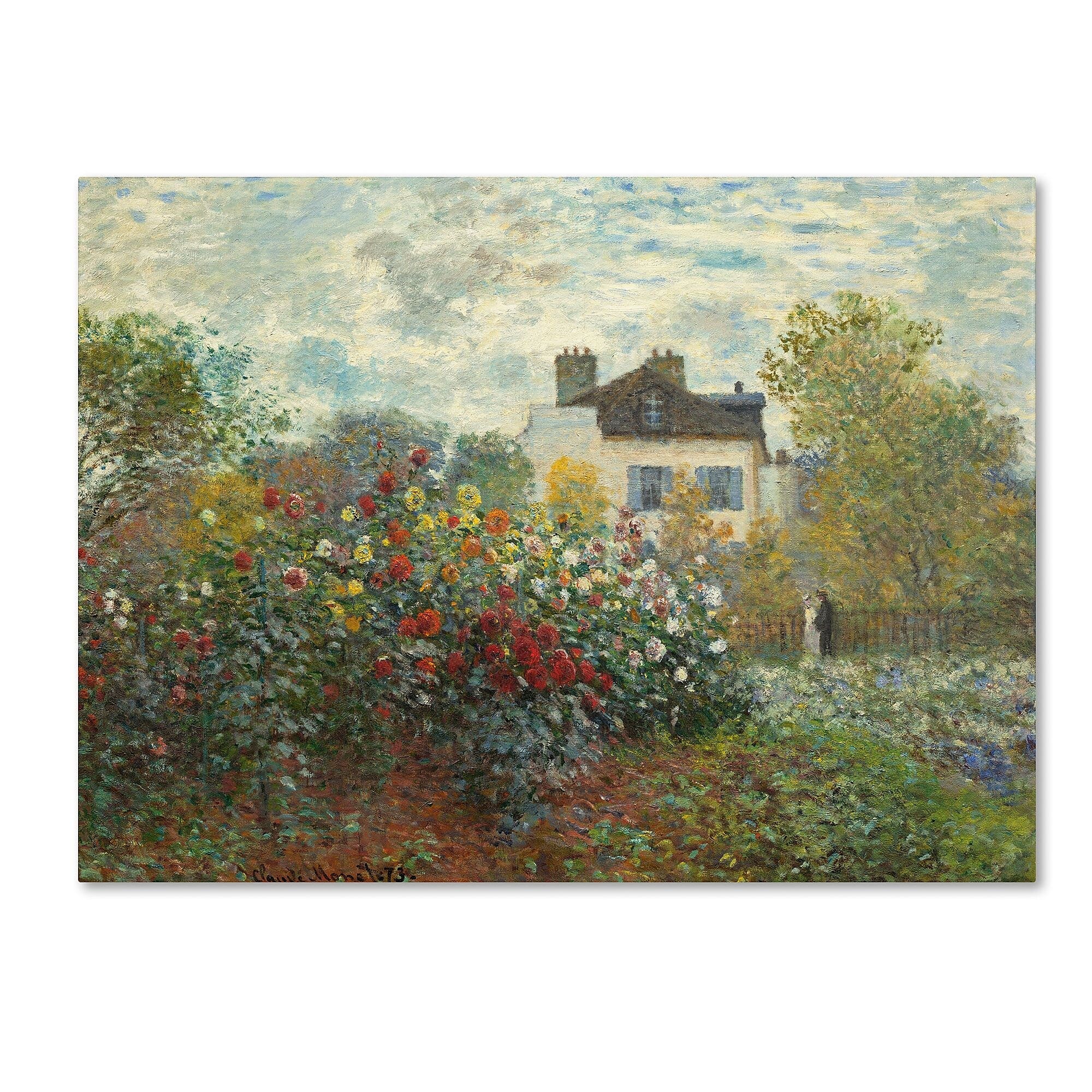 Trademark Fine Art 'The Artist's Garden in Argentueil' 24" x 32" Canvas Art