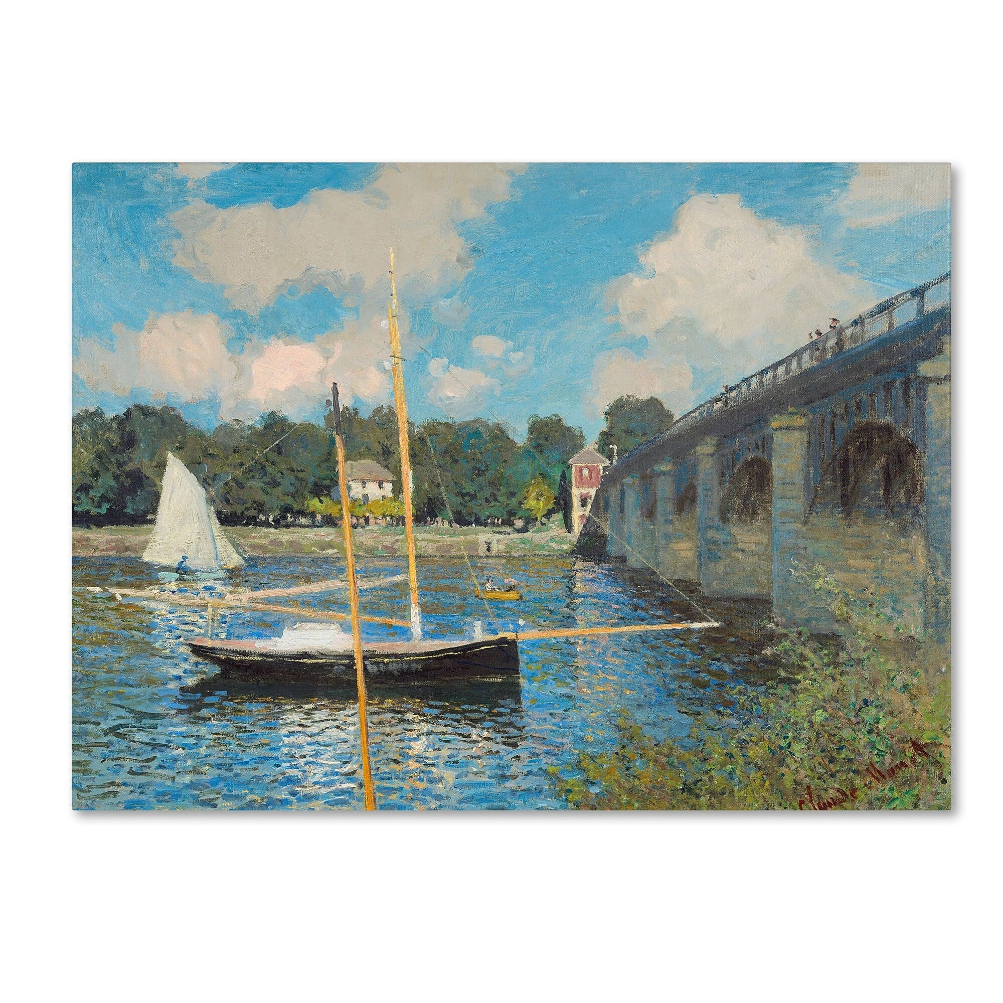 Trademark Fine Art 'The Bridge at Argenteuil 1874' 35" x 47" Canvas Art