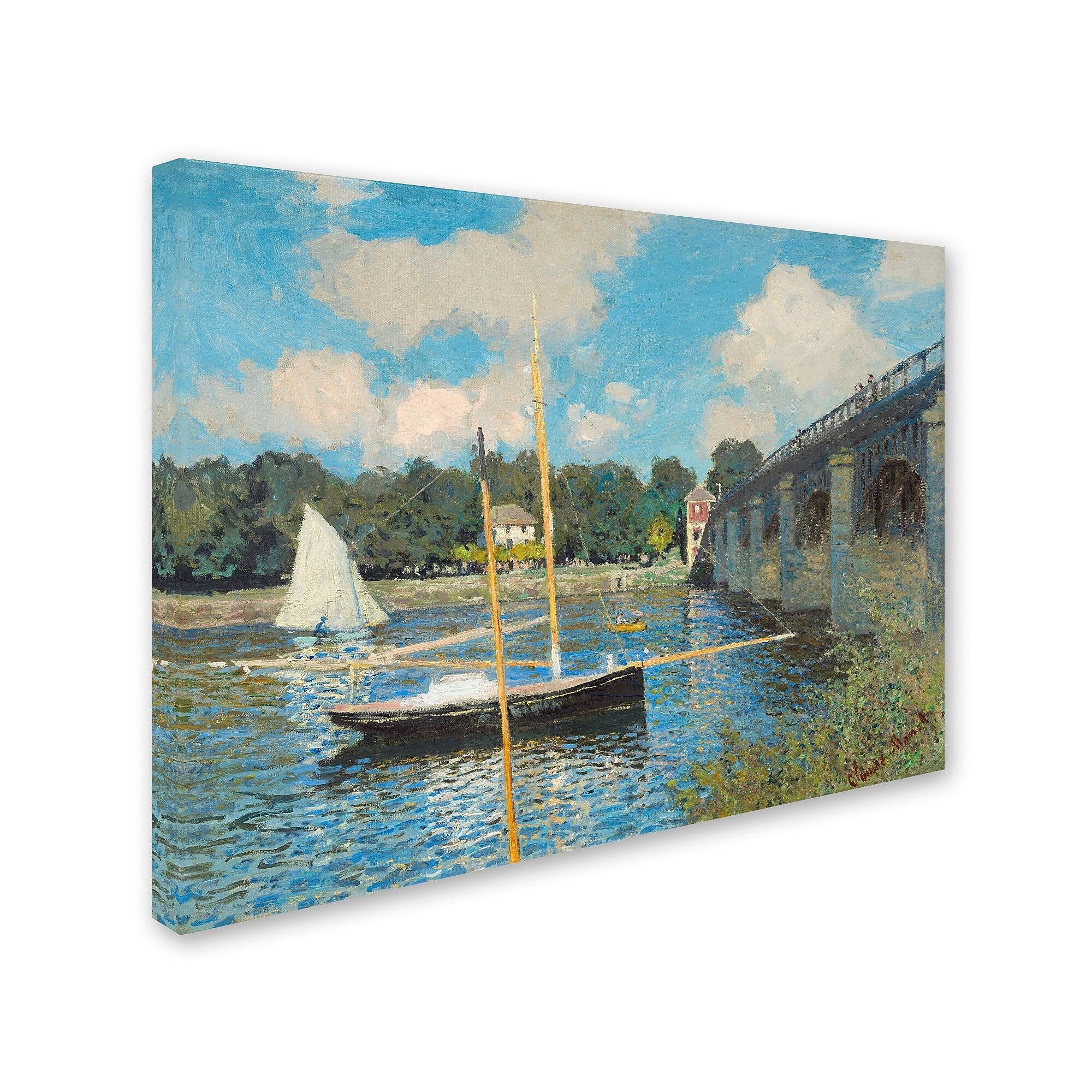Trademark Fine Art 'The Bridge at Argenteuil 1874' 35" x 47" Canvas Art
