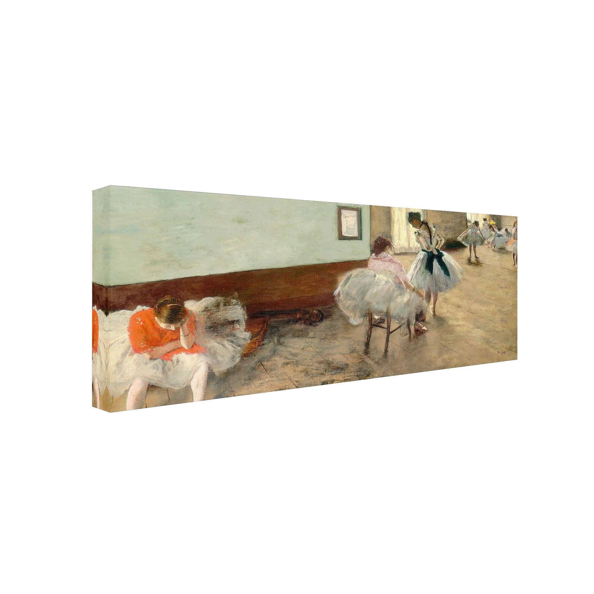 Trademark Fine Art 'The Dance Lesson 1879' 10" x 24" Canvas Art