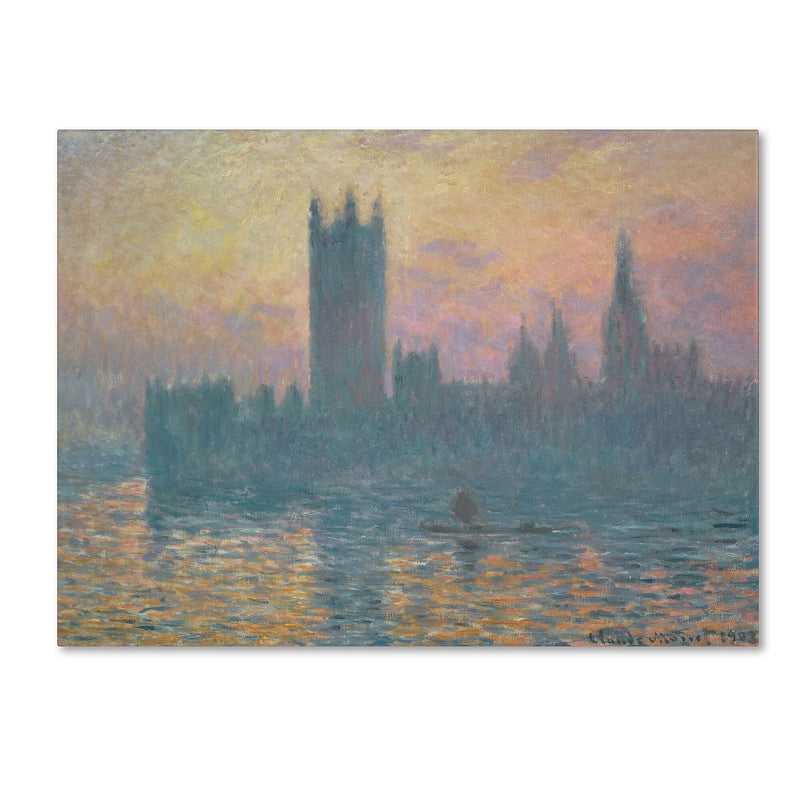 Trademark Fine Art 'The Houses of Parliament Sunset' 35" x 47" Canvas Art