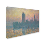Trademark Fine Art 'The Houses of Parliament Sunset' 35" x 47" Canvas Art