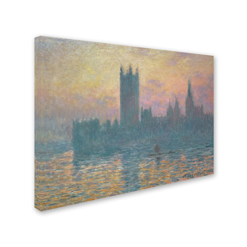 Trademark Fine Art 'The Houses of Parliament Sunset' 35" x 47" Canvas Art