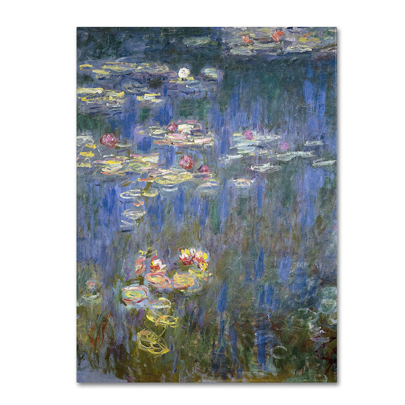 Trademark Fine Art 'Water Lilies IV 1840-1926' 35" x 47" Canvas Art