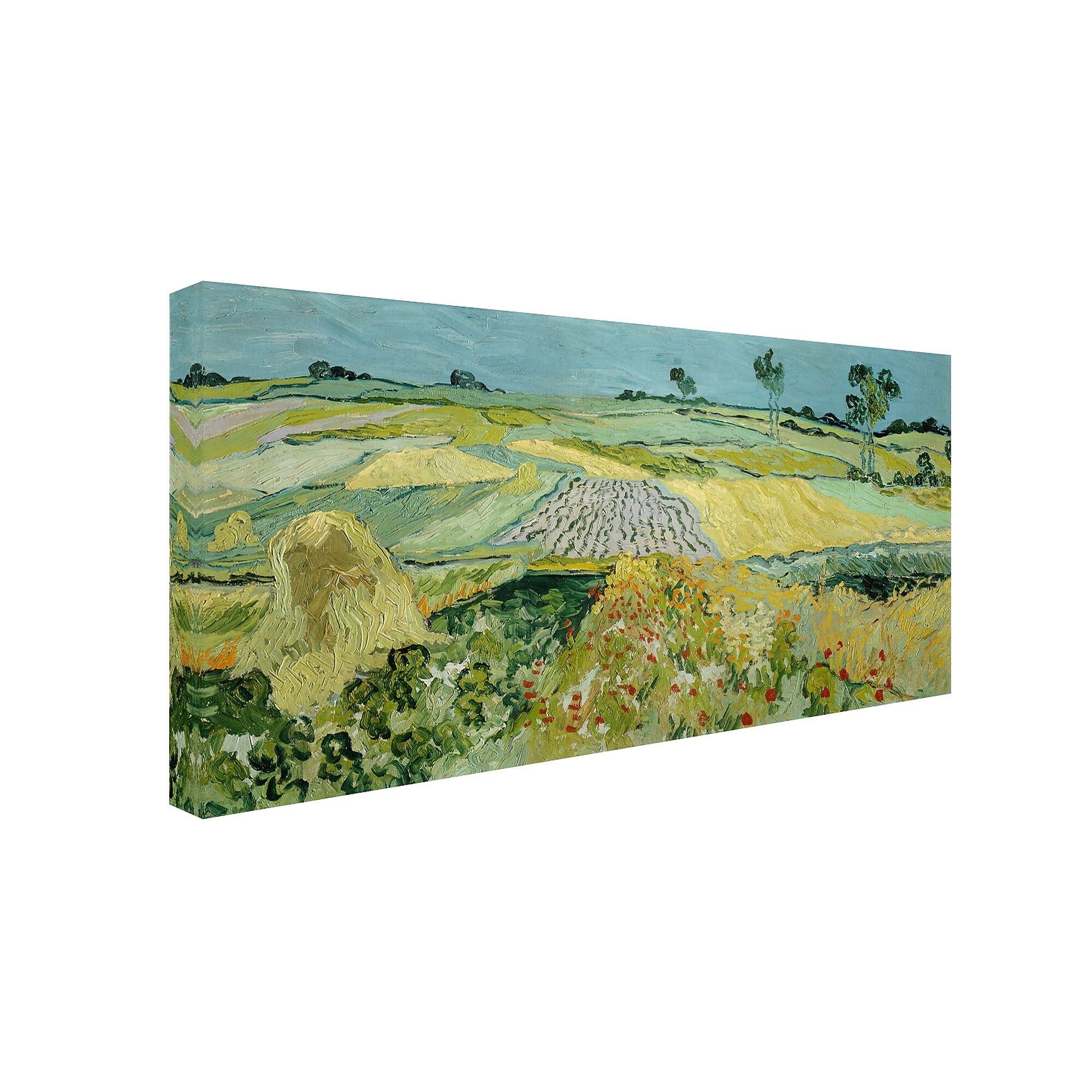 Trademark Fine Art 'Wheatfields Near Auvers' 10" x 19" Canvas Art