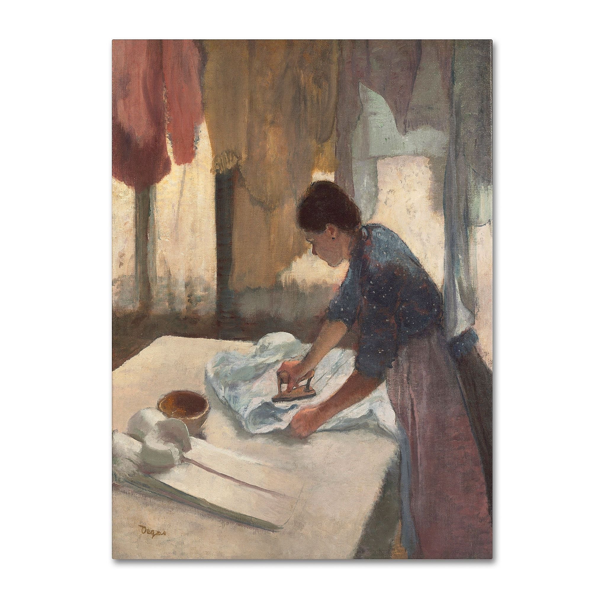 Trademark Fine Art 'Woman Ironing 1876-87' 35" x 47" Canvas Art