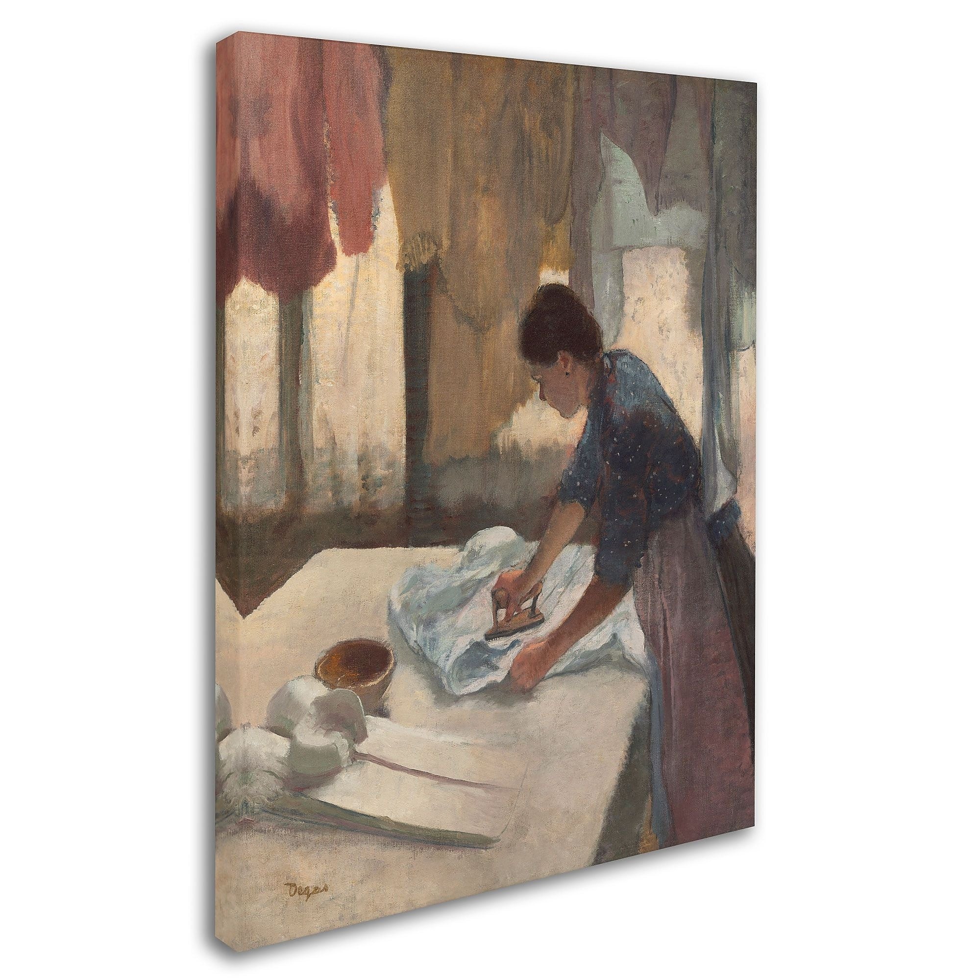 Trademark Fine Art 'Woman Ironing 1876-87' 14" x 19" Canvas Art