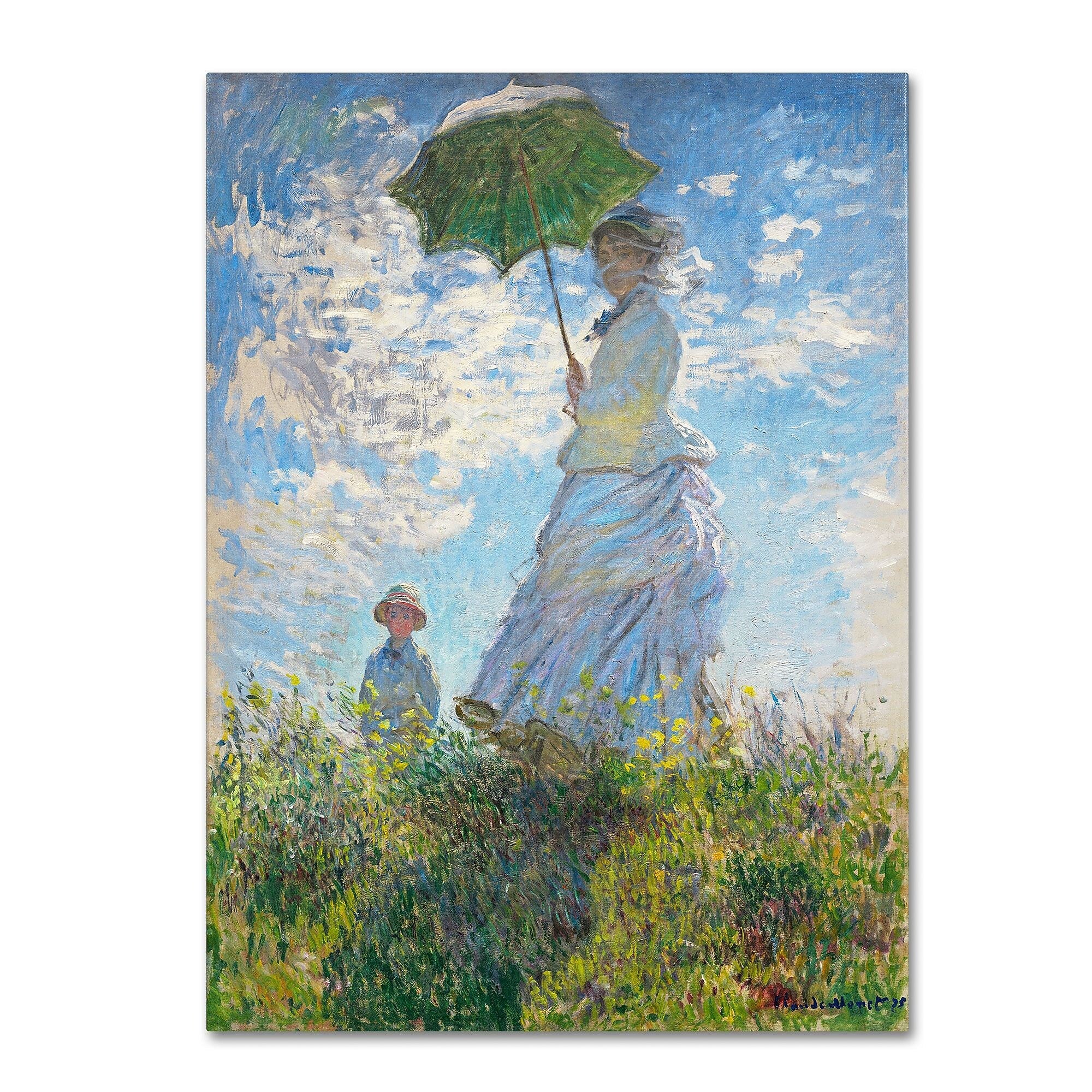 Trademark Fine Art 'Woman With a Parasol 1875' 14" x 19" Canvas Art