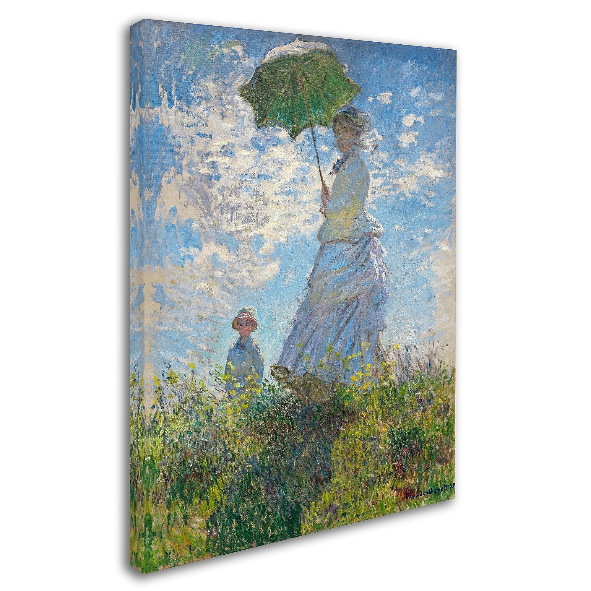 Trademark Fine Art 'Woman With a Parasol 1875' 14" x 19" Canvas Art