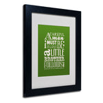 Trademark Fine Art 'Little Brother II' 11" x 14" Black Frame Art