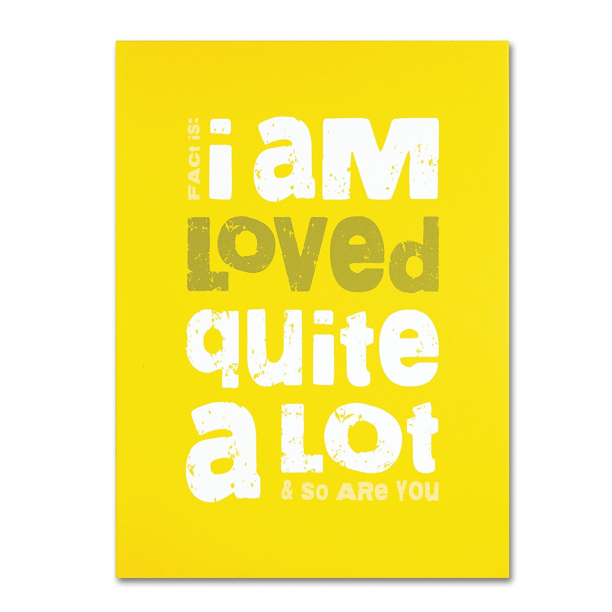 Trademark Fine Art 'Loved a Lot I' 35" x 47" Canvas Art