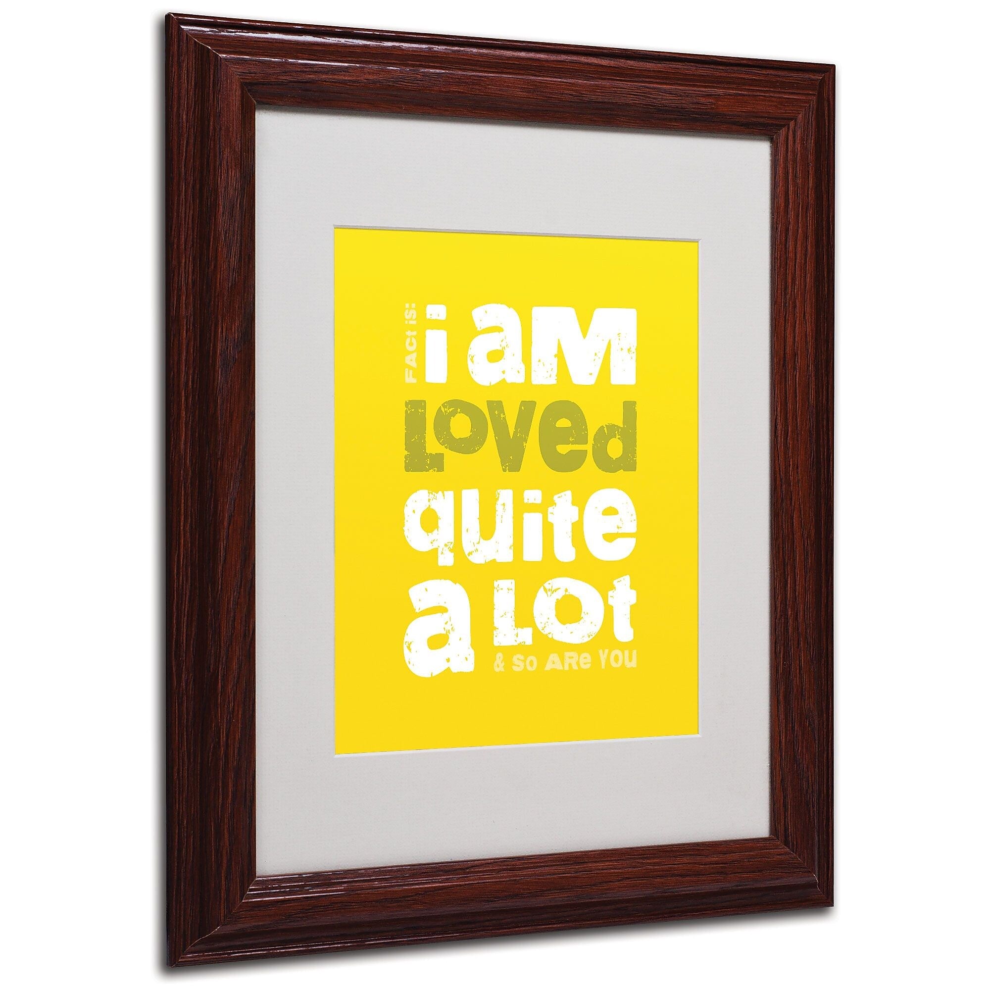 Trademark Fine Art 'Loved a Lot I' 11" x 14" Wood Frame Art