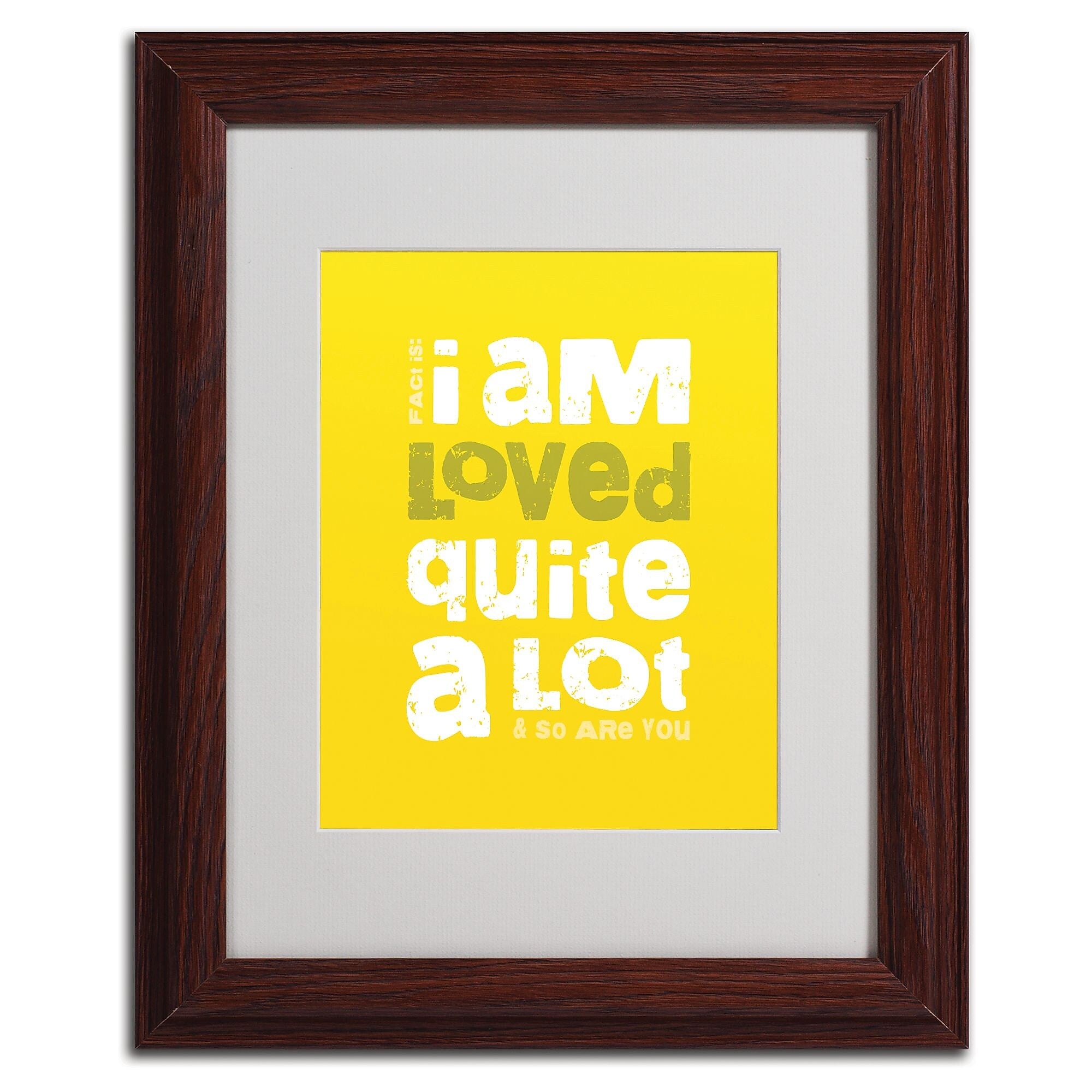 Trademark Fine Art 'Loved a Lot I' 11" x 14" Wood Frame Art