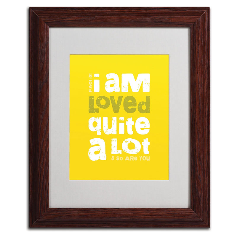 Trademark Fine Art 'Loved a Lot I' 11" x 14" Wood Frame Art