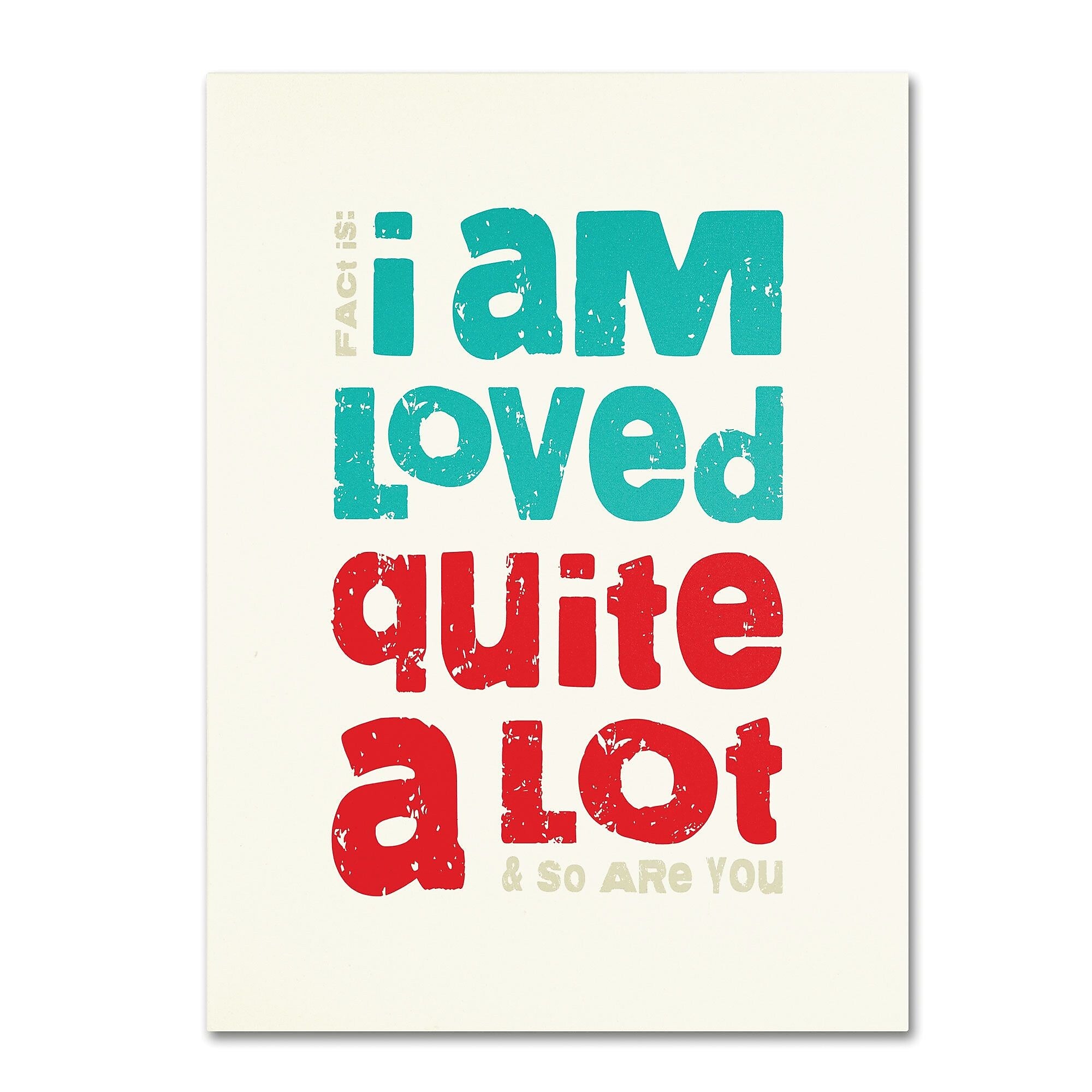 Trademark Fine Art 'Loved a Lot II' 26" x 32" Canvas Art