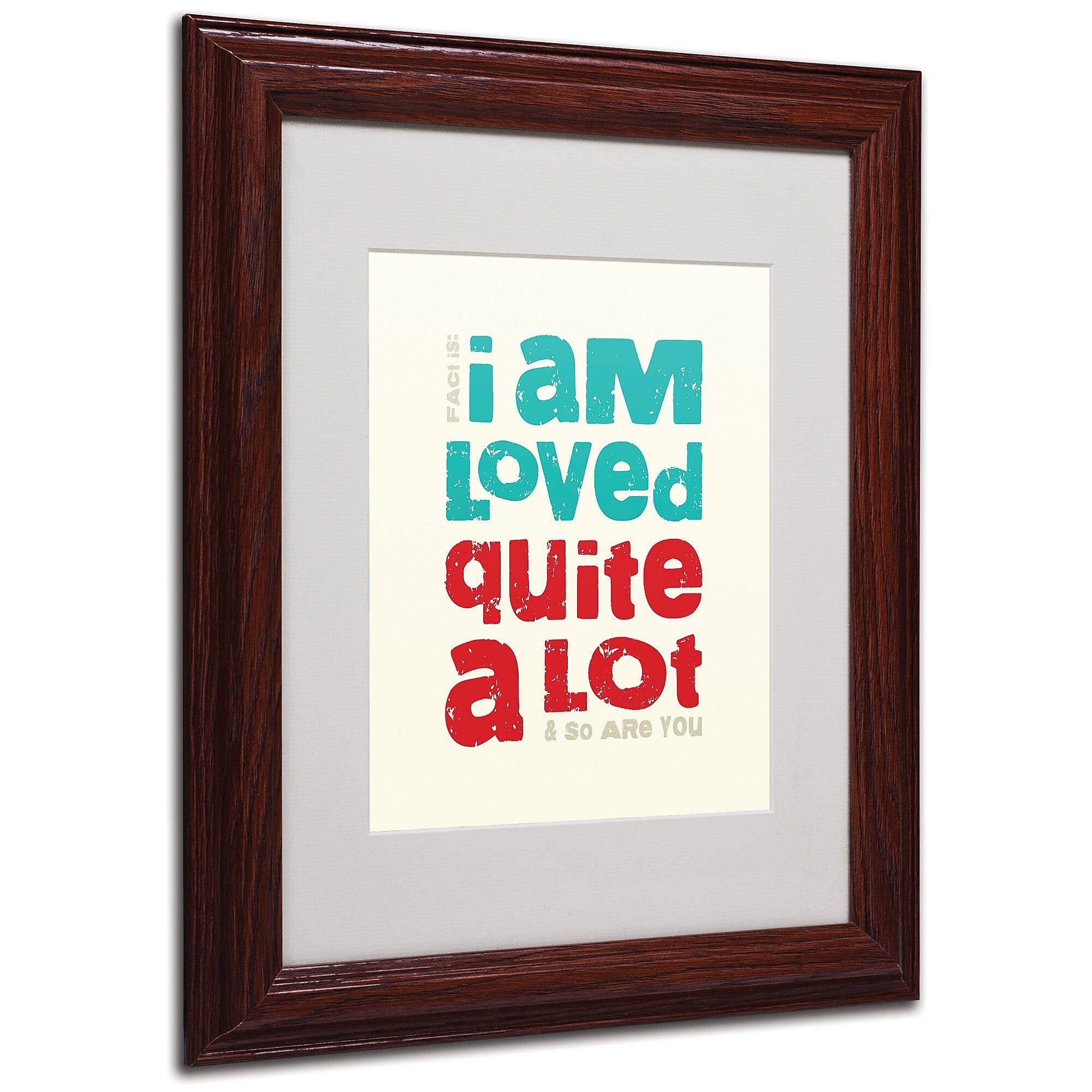 Trademark Fine Art 'Loved a Lot II' 11" x 14" Wood Frame Art