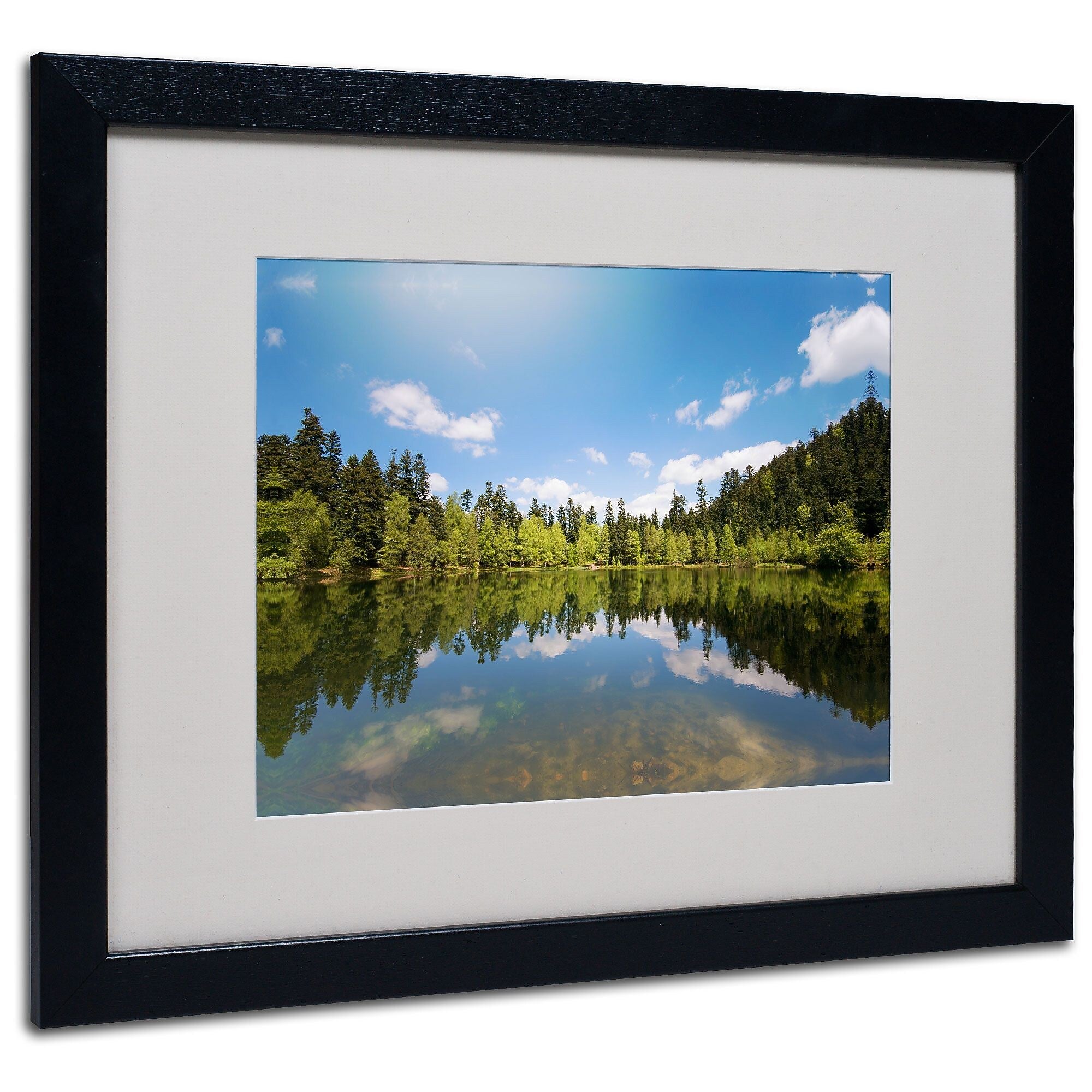 Trademark Fine Art 'Lake Maix' 16" x 20" Black Frame Art