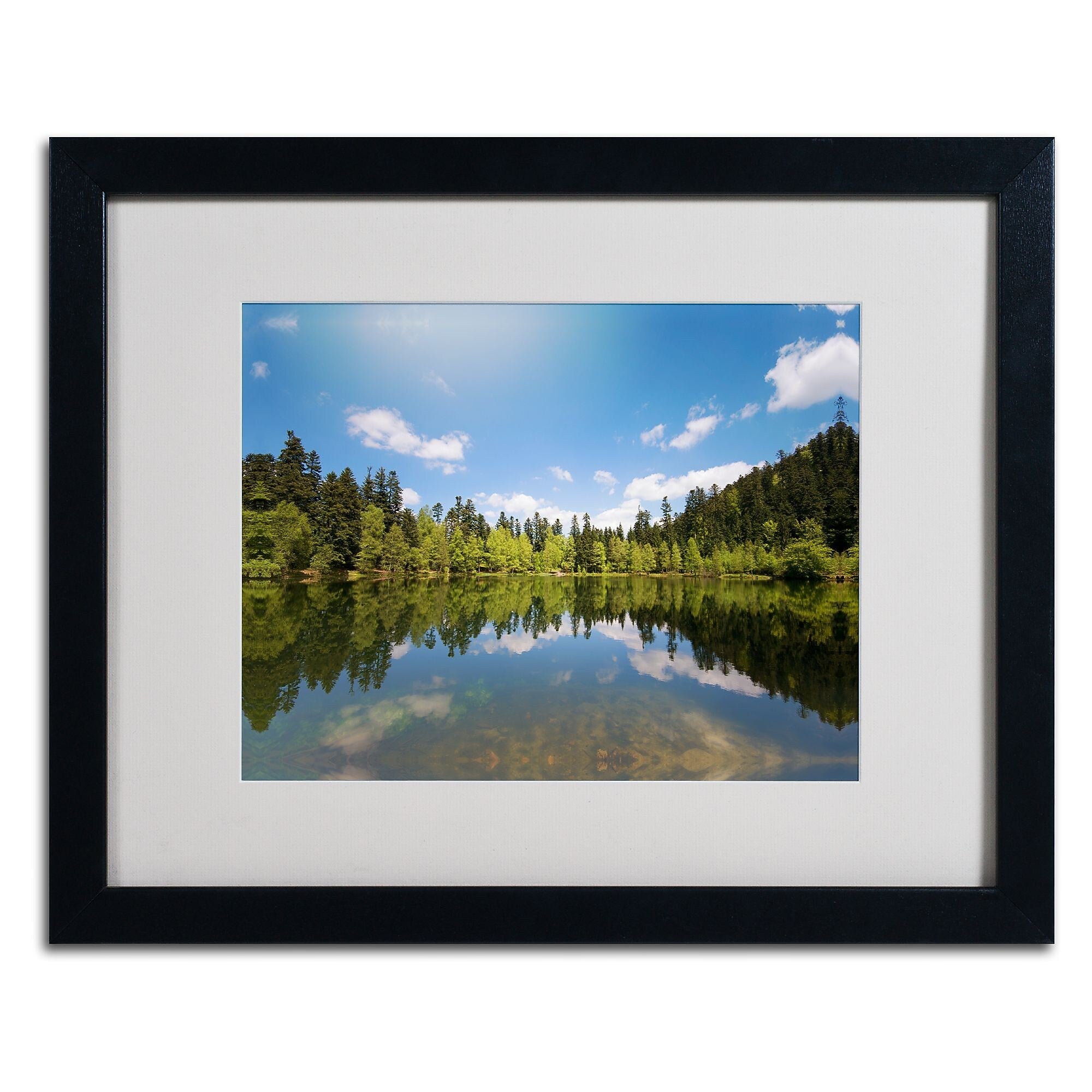 Trademark Fine Art 'Lake Maix' 16" x 20" Black Frame Art