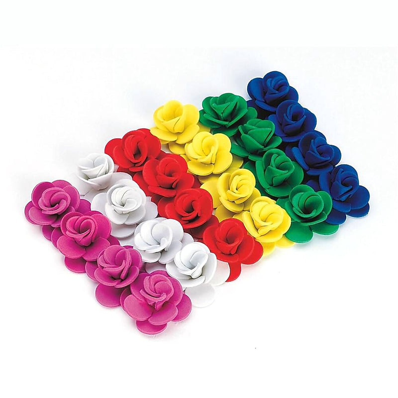 S&S 1" 3-D Foam Rose Flowers, Assorted (AC915)