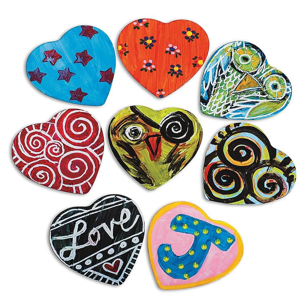 S&S Heartfelt Magnets Craft Kit, 36/Pack (GP1019)