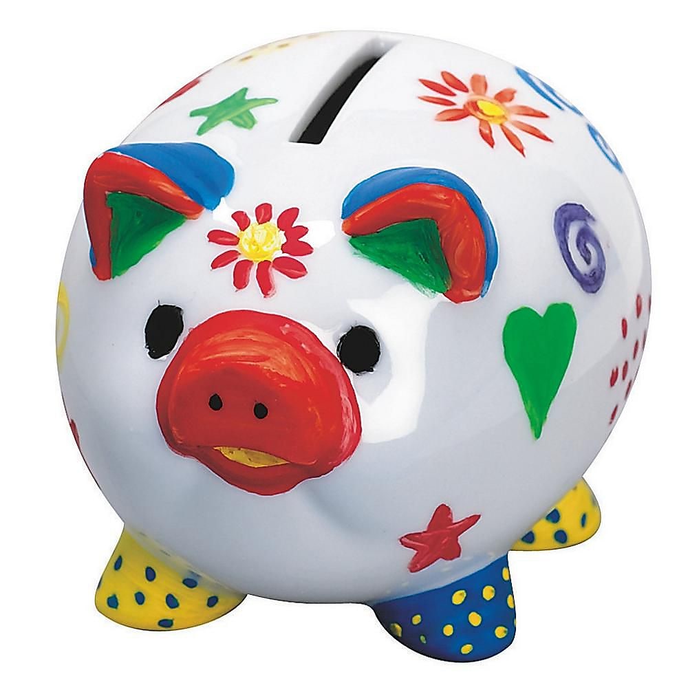 S&S Worldwide Piggy Banks Craft Kit, 12/Pack (GP1778)