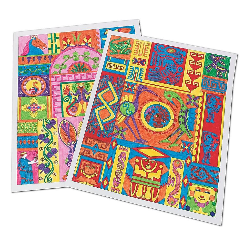 S&S Ancient Culture Design Posters Craft Kit, 25/Pack (GP184)