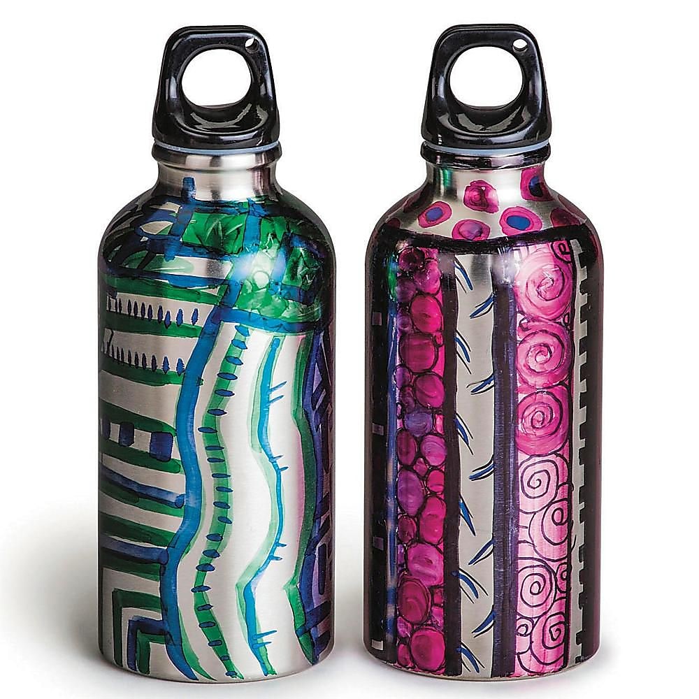 S&S Metal Water Bottle Craft Kit, 12/Pack (GP2058)