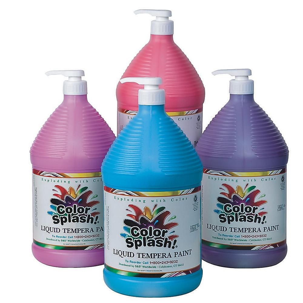 Color Splash Set C Liquid Tempera Paint, 128 oz.