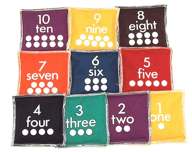 S&S® Number Bean Bags, 10/Set