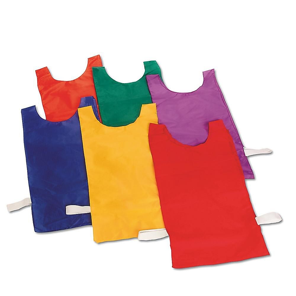 Spectrum Nylon Pinnies, Orange, 12/Set (W5933002)