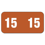 Smead® ETS Color-Coded Year Labels, 1/2" x 1", Brown, 250/Pack