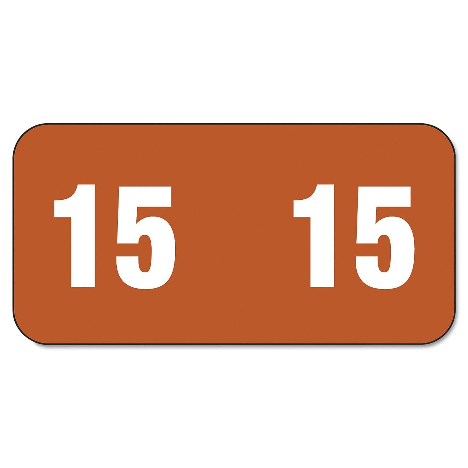 Smead® ETS Color-Coded Year Labels, 1/2" x 1", Brown, 250/Pack