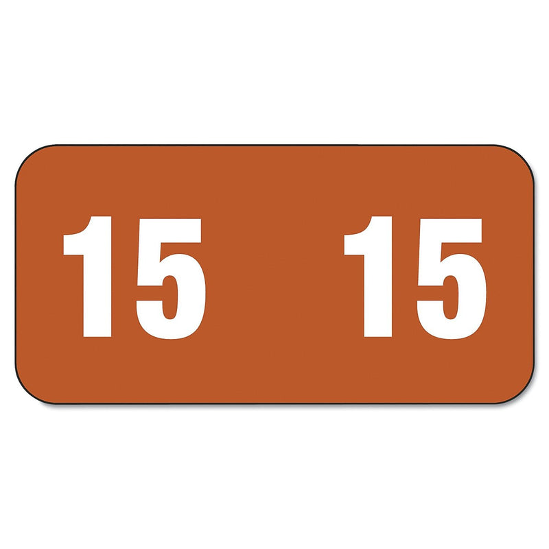 Smead® ETS Color-Coded Year Labels, 1/2" x 1", Brown, 250/Pack