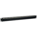 Tripp Lite 24-Port Cate6 Feed-Through Patch Panel, Black