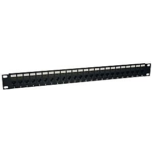 Tripp Lite 24-Port Cate6 Feed-Through Patch Panel, Black