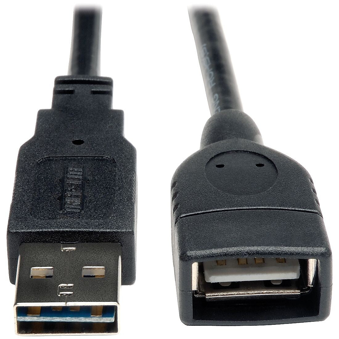 Tripp Lite 10' Universal Reversible USB 2.0 A Male to A Female Extension Cable, Black