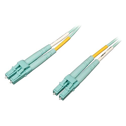 Tripp Lite 10' Fiber Optic LC/LC Duplex Patch Cable, Aqua