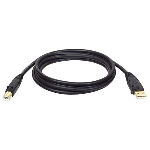 Tripp Lite 10' USB 2.0 A/B Male USB Cable, Black