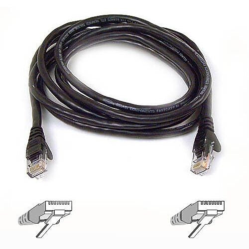 Belkin A3L980-06-S 6' CAT-6 Snagless Duplex Patch Cable, Gray