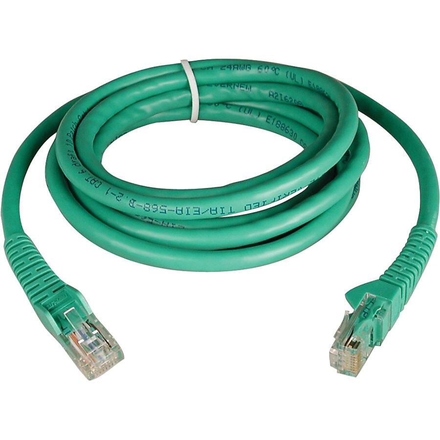 Tripp Lite 7' Cat6 RJ45/RJ45 Snagless Molded Patch Cable, Green