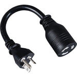 Tripp Lite P044-06I 0.5' NEMA-L5-20R to NEMA-5-20P Heavy-Duty Power Adapter Cord, Black