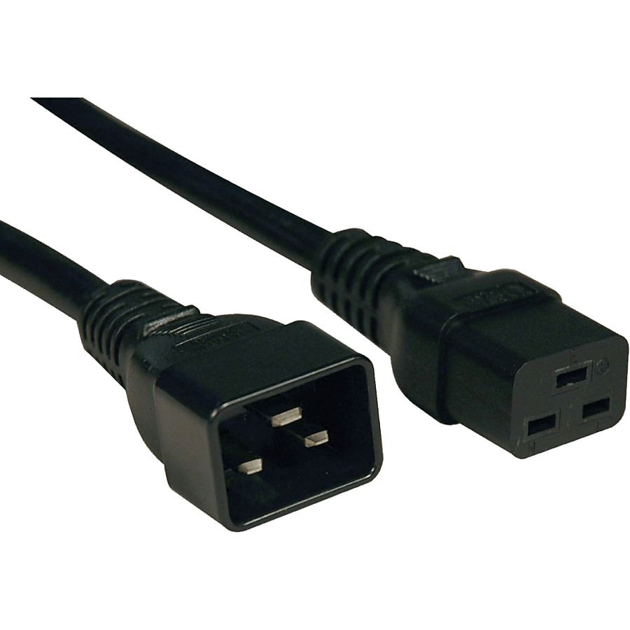 Tripp Lite 2' IEC-320-C19 to IEC-320-C20 Heavy Duty Power Cord, Black